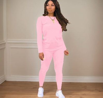 Zweiteiliges Outfit für Damen, Lounge-Sweatsuit-Set, lässiger Jogginganzug, passende Kleidung