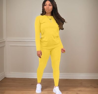 Zweiteiliges Outfit für Damen, Lounge-Sweatsuit-Set, lässiger Jogginganzug, passende Kleidung